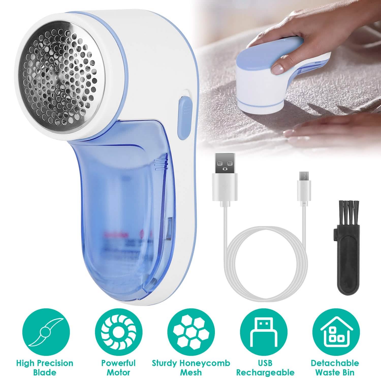 Electric Lint Shaver USB Rechargeable Fabric Clothes Lint Fluff Remover DailySale