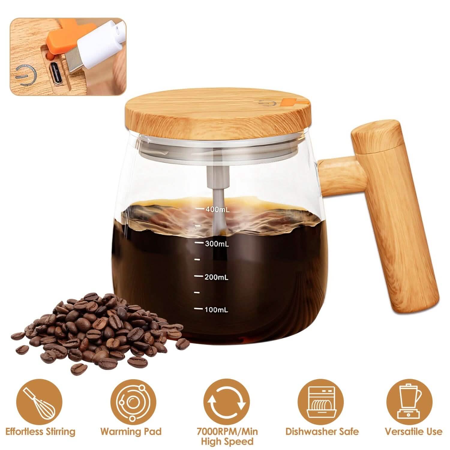 Electric Mixing Mug 400ML High Speed Mixing Cup DailySale