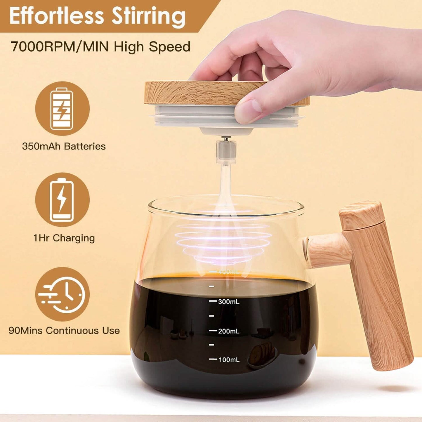 Electric Mixing Mug 400ML High Speed Mixing Cup DailySale