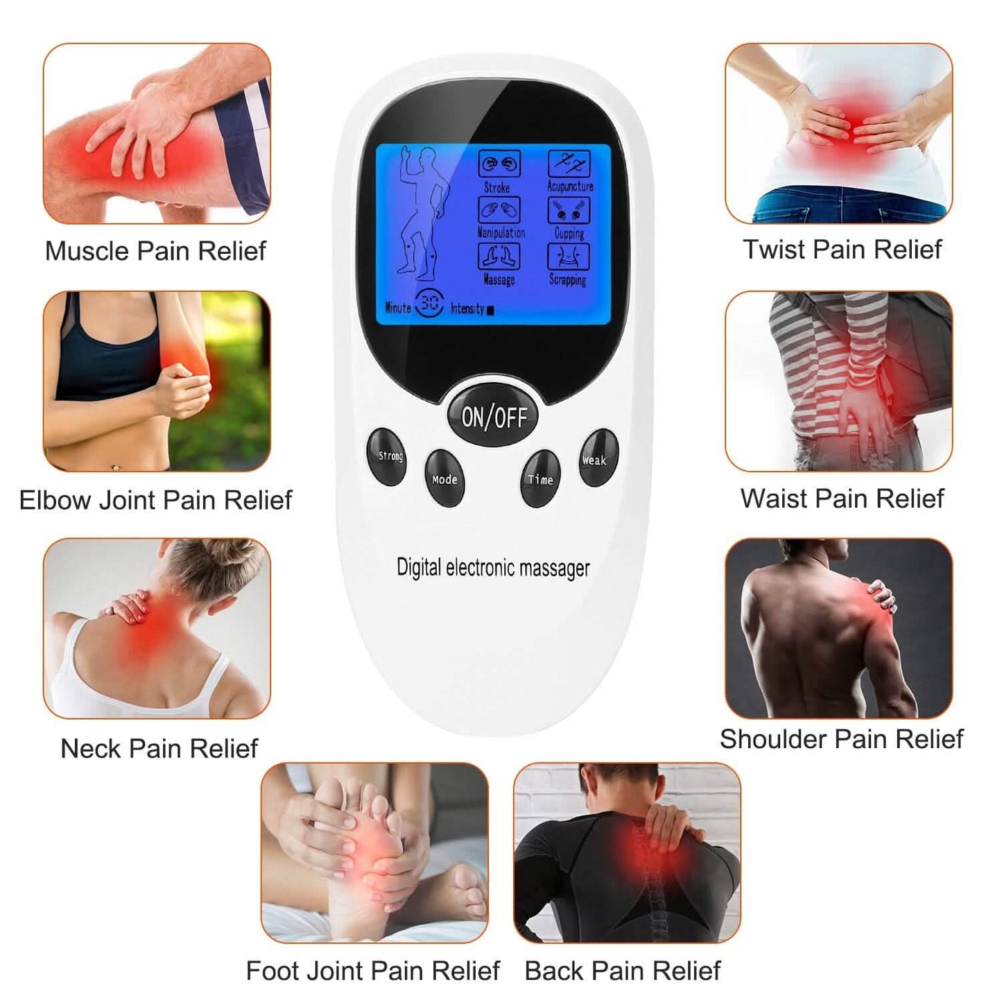 Electric Muscle Stimulator with Electrode Pads Wires DailySale