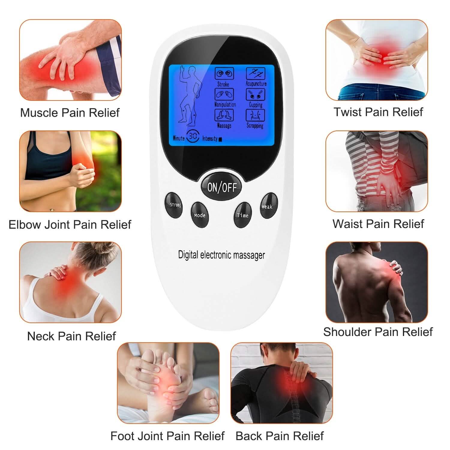 Electric Muscle Stimulator with Electrode Pads Wires DailySale