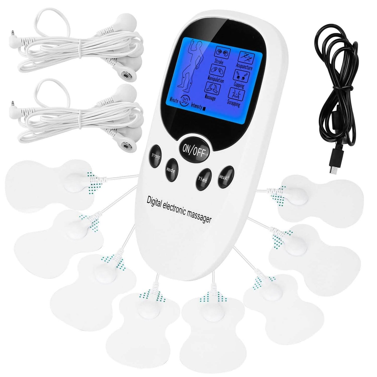 Electric Muscle Stimulator with Electrode Pads Wires DailySale