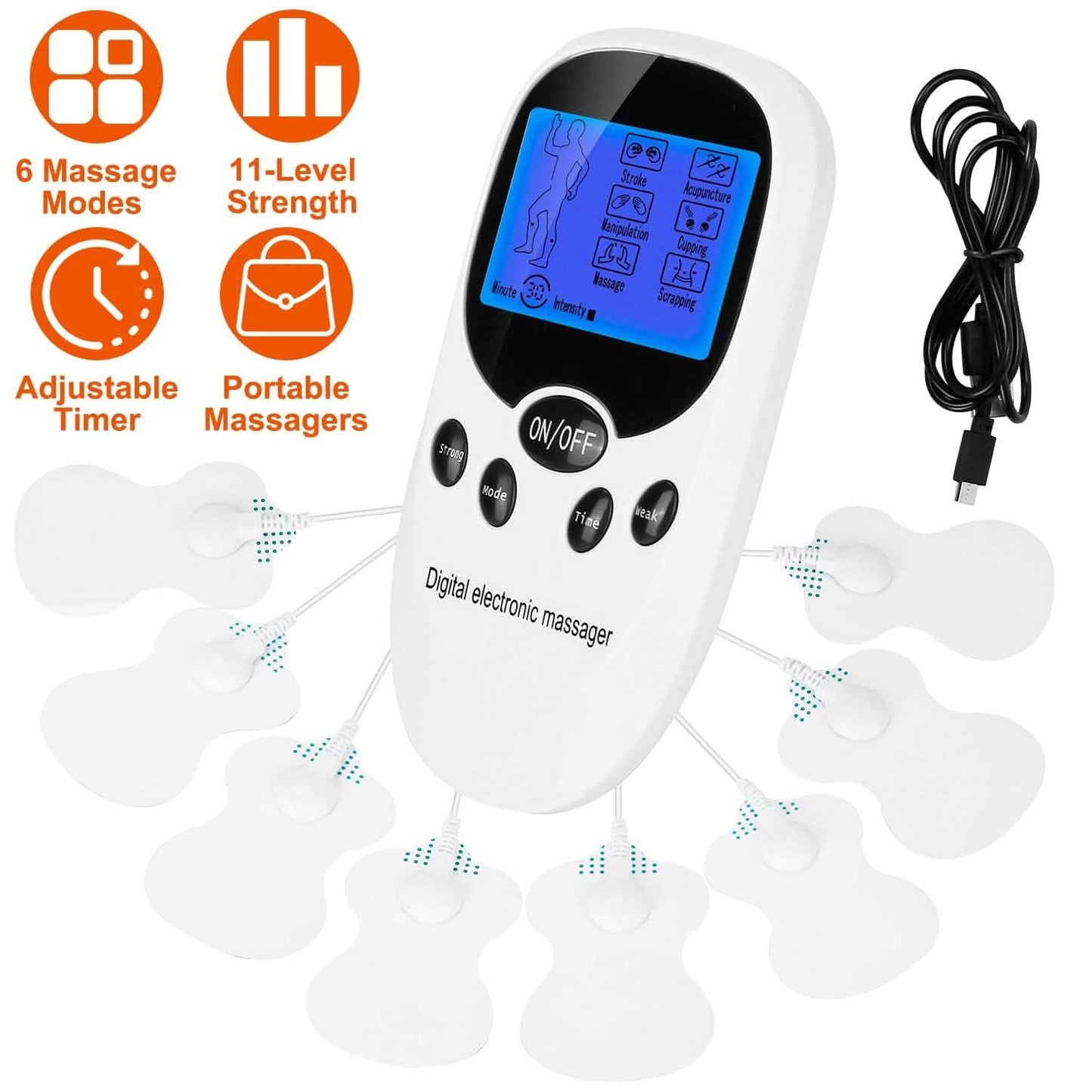 Electric Muscle Stimulator with Electrode Pads Wires DailySale