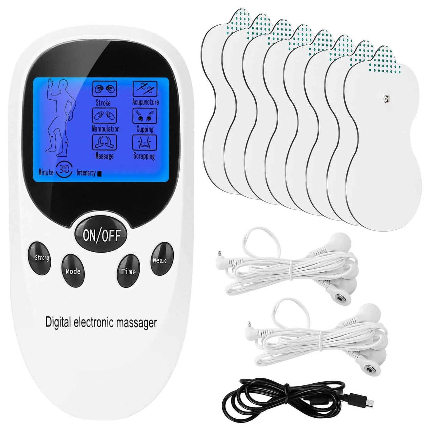 Electric Muscle Stimulator with Electrode Pads Wires DailySale
