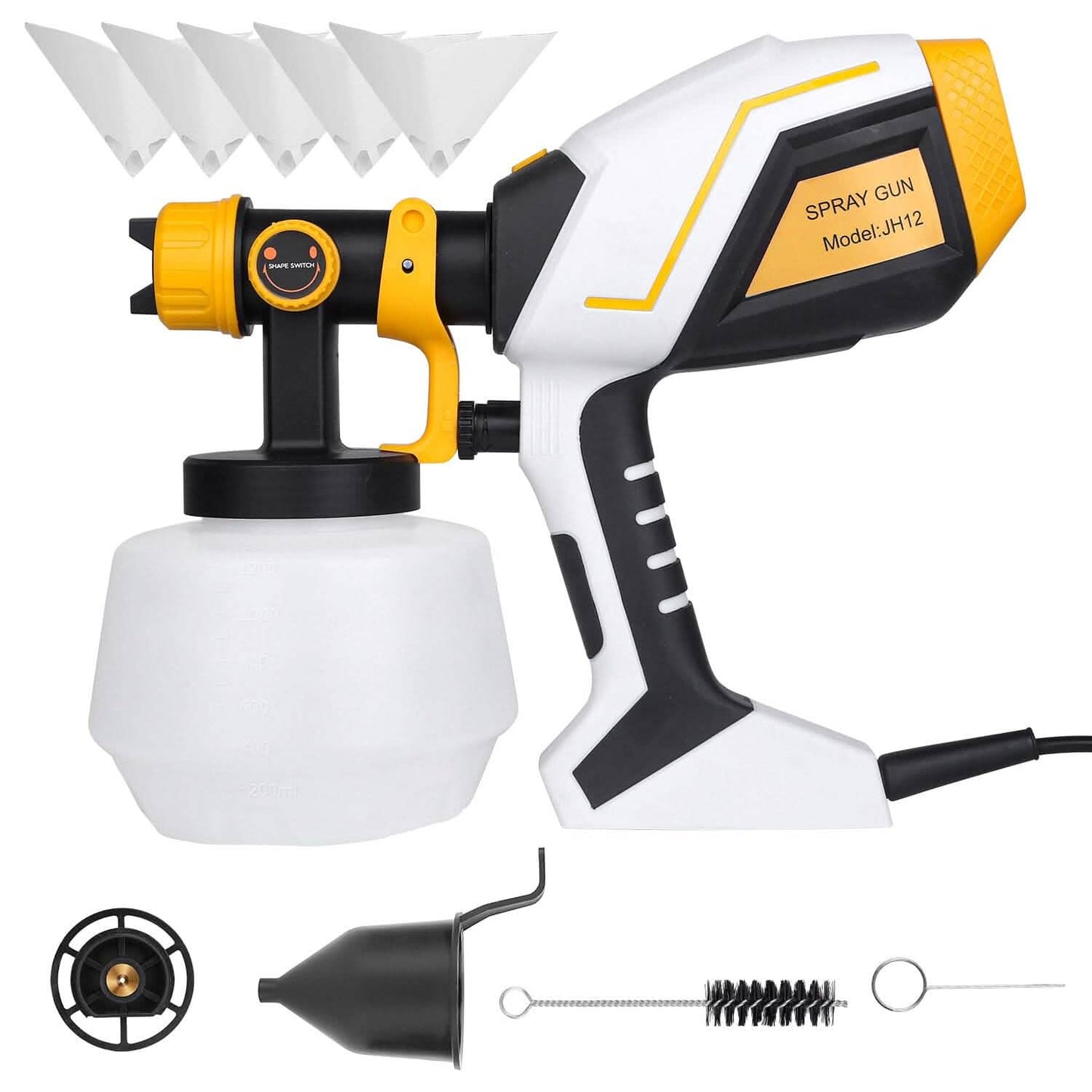 Electric Paint Sprayer HVLP with Different Spray Patterns 1200ML Detachable Container DailySale