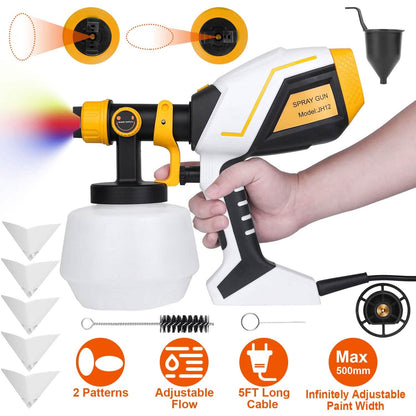 Electric Paint Sprayer HVLP with Different Spray Patterns 1200ML Detachable Container DailySale