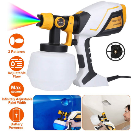 Electric Paint Sprayer HVLP with Different Spray Patterns 1200ML Detachable Container DailySale