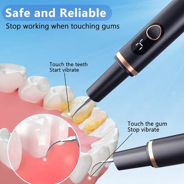 Electric Plaque Remover for Teeth, Rechargeable Teeth Cleaning Kit with 4 Modes DailySale