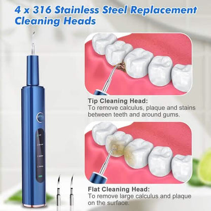 Electric Plaque Remover for Teeth, Rechargeable Teeth Cleaning Kit with 4 Modes DailySale