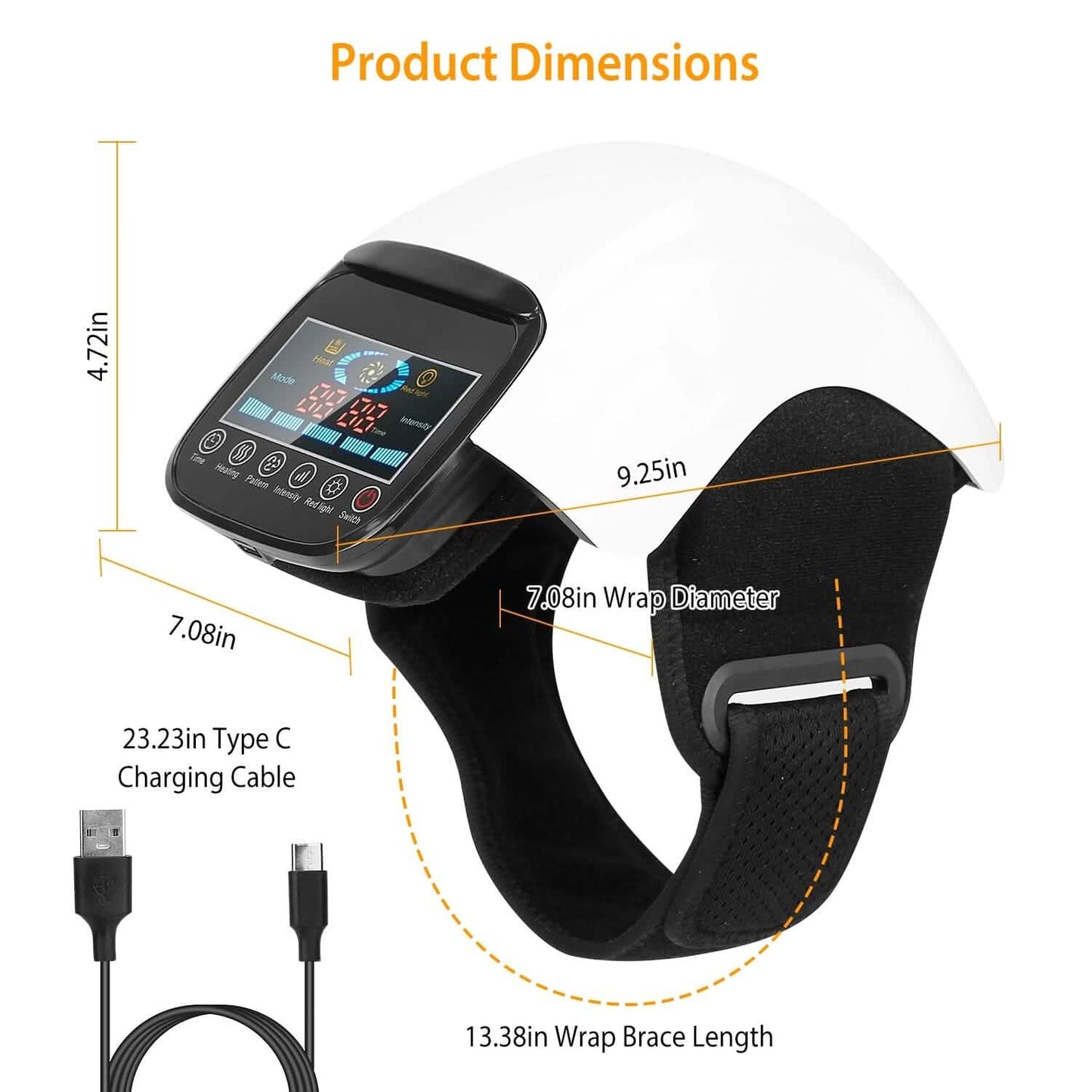 Electric Rechargeable Knee Massager Infrared Heat Pain Relief Therapy DailySale