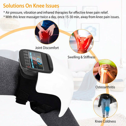Electric Rechargeable Knee Massager Infrared Heat Pain Relief Therapy DailySale