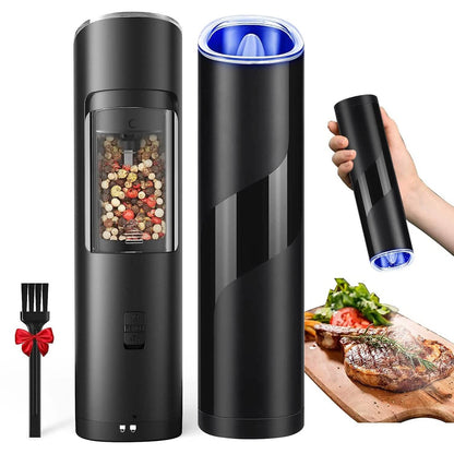 Electric Salt and Pepper Grinder LED Indicator Adjustable Coarseness DailySale