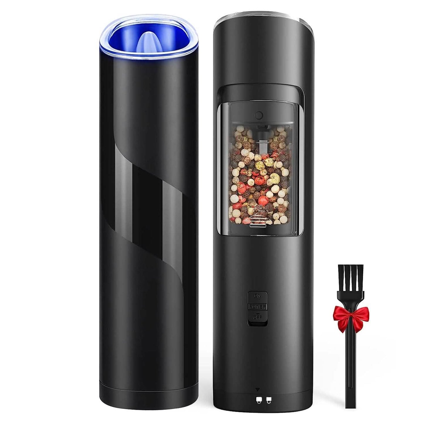Electric Salt and Pepper Grinder LED Indicator Adjustable Coarseness DailySale