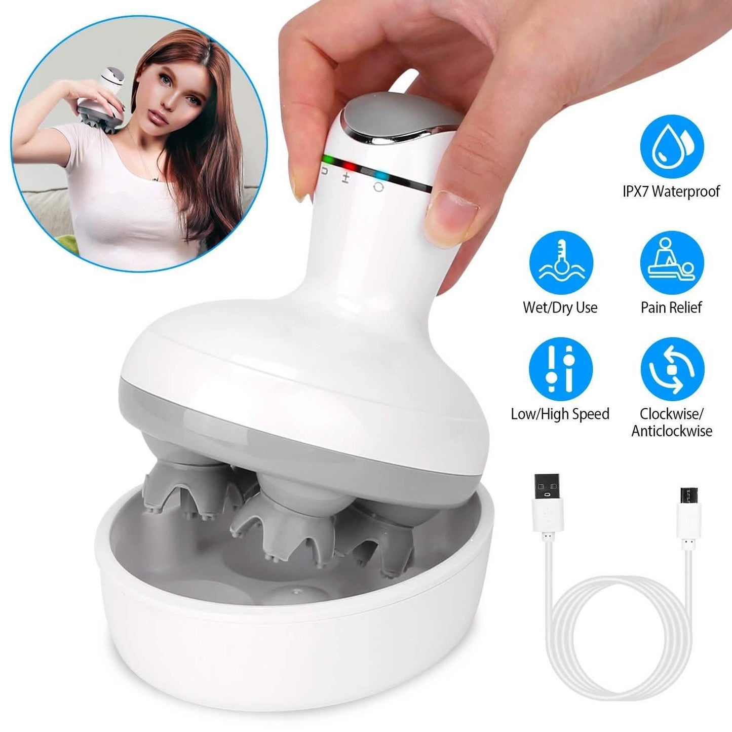 Electric Scalp Massager Handheld DailySale