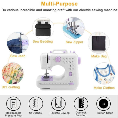Electric Sewing Machine 12 Stitches with Foot Pedal DailySale
