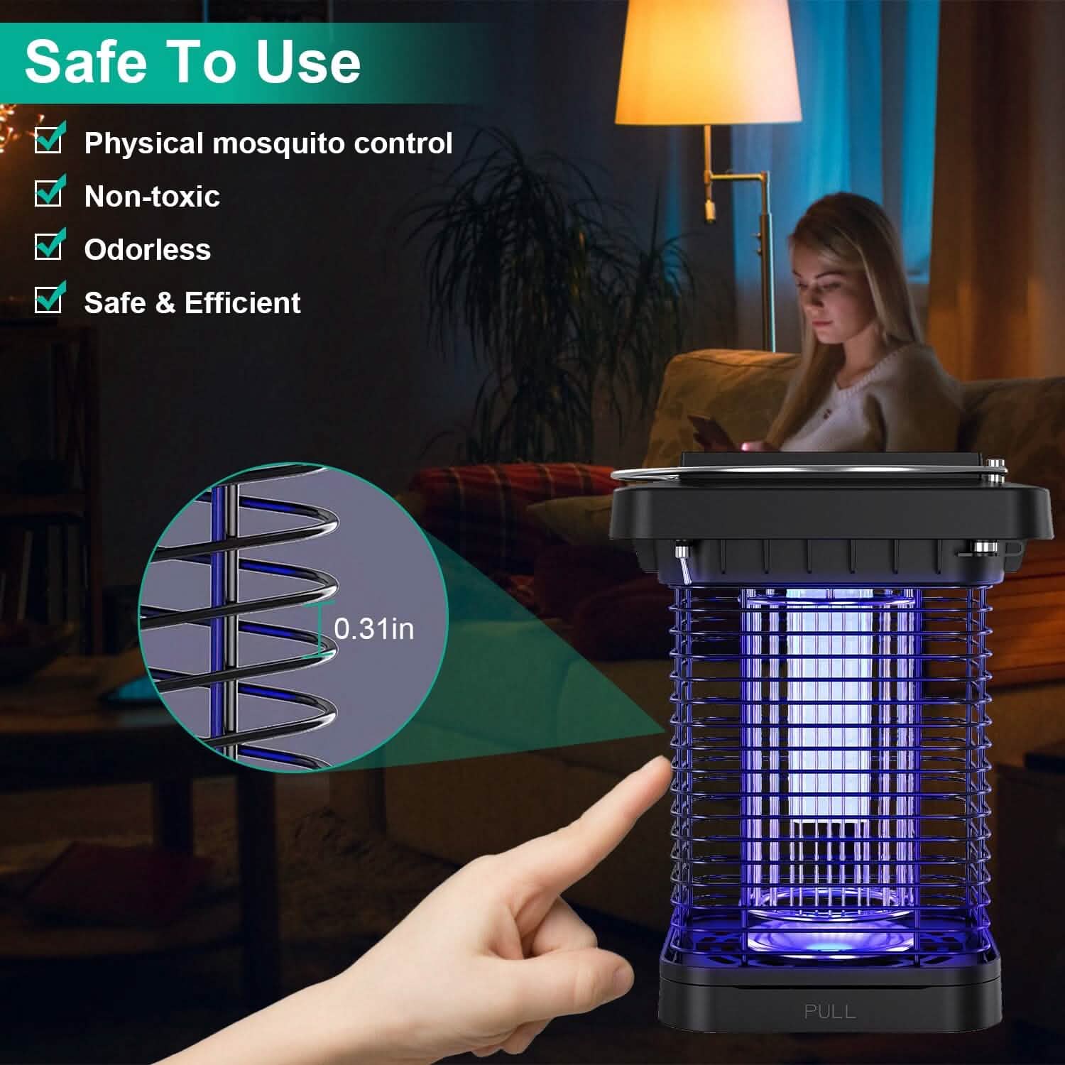 Electric Solar Powered Bug Zapper Lamp IP65 Waterproof for Indoor and Outdoor DailySale