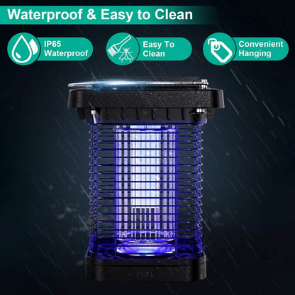 Electric Solar Powered Bug Zapper Lamp IP65 Waterproof for Indoor and Outdoor DailySale