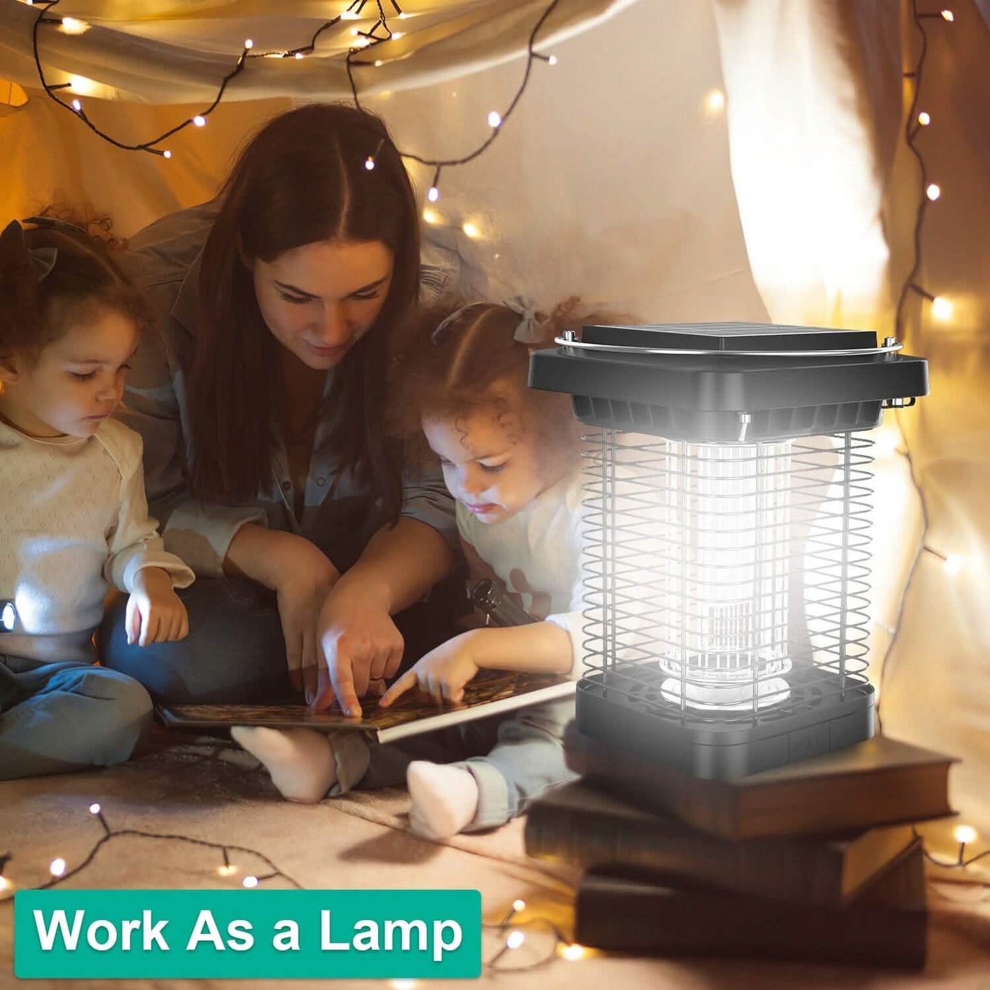 Electric Solar Powered Bug Zapper Lamp IP65 Waterproof for Indoor and Outdoor DailySale