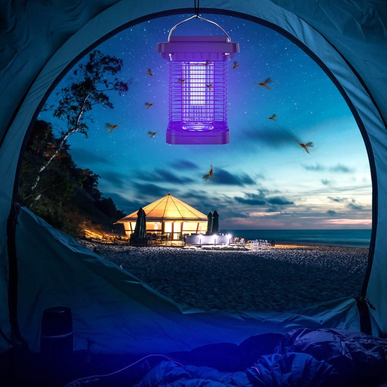 Electric Solar Powered Bug Zapper Lamp IP65 Waterproof for Indoor and Outdoor DailySale