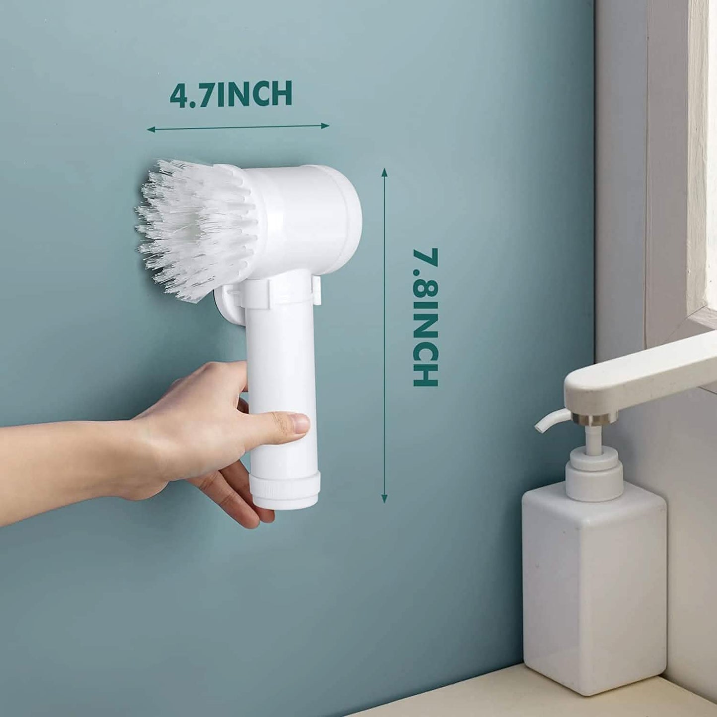 Electric Spin Scrubber Electric Cleaning Brush with 3 Brush Heads DailySale