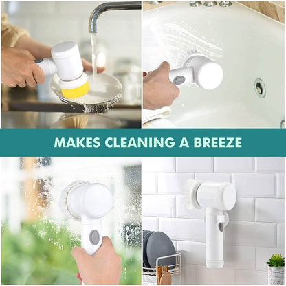Electric Spin Scrubber Electric Cleaning Brush with 3 Brush Heads DailySale