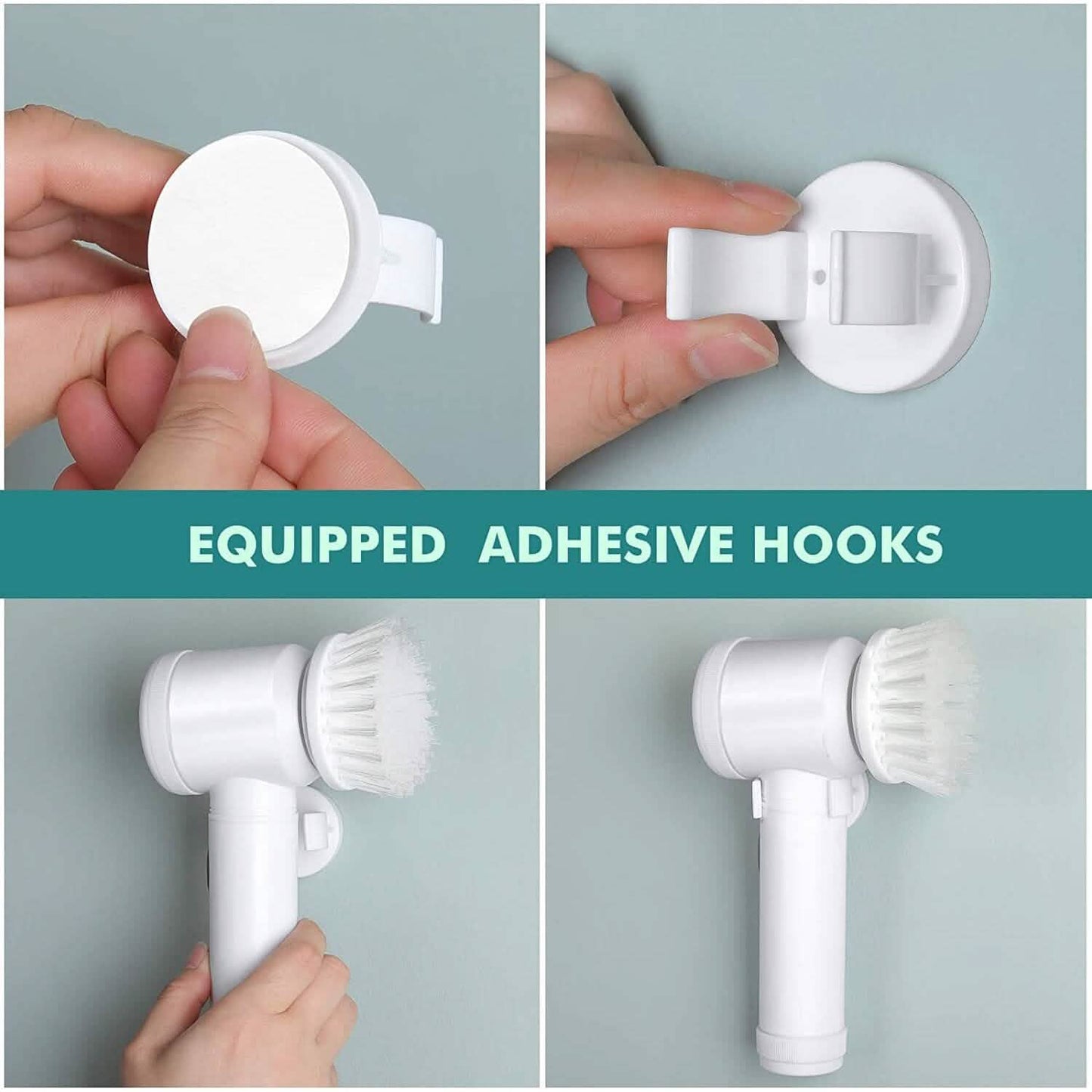 Electric Spin Scrubber Electric Cleaning Brush with 3 Brush Heads DailySale