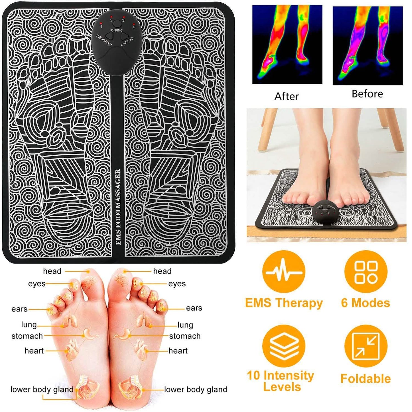 Electric Stimulator Massage Pad DailySale