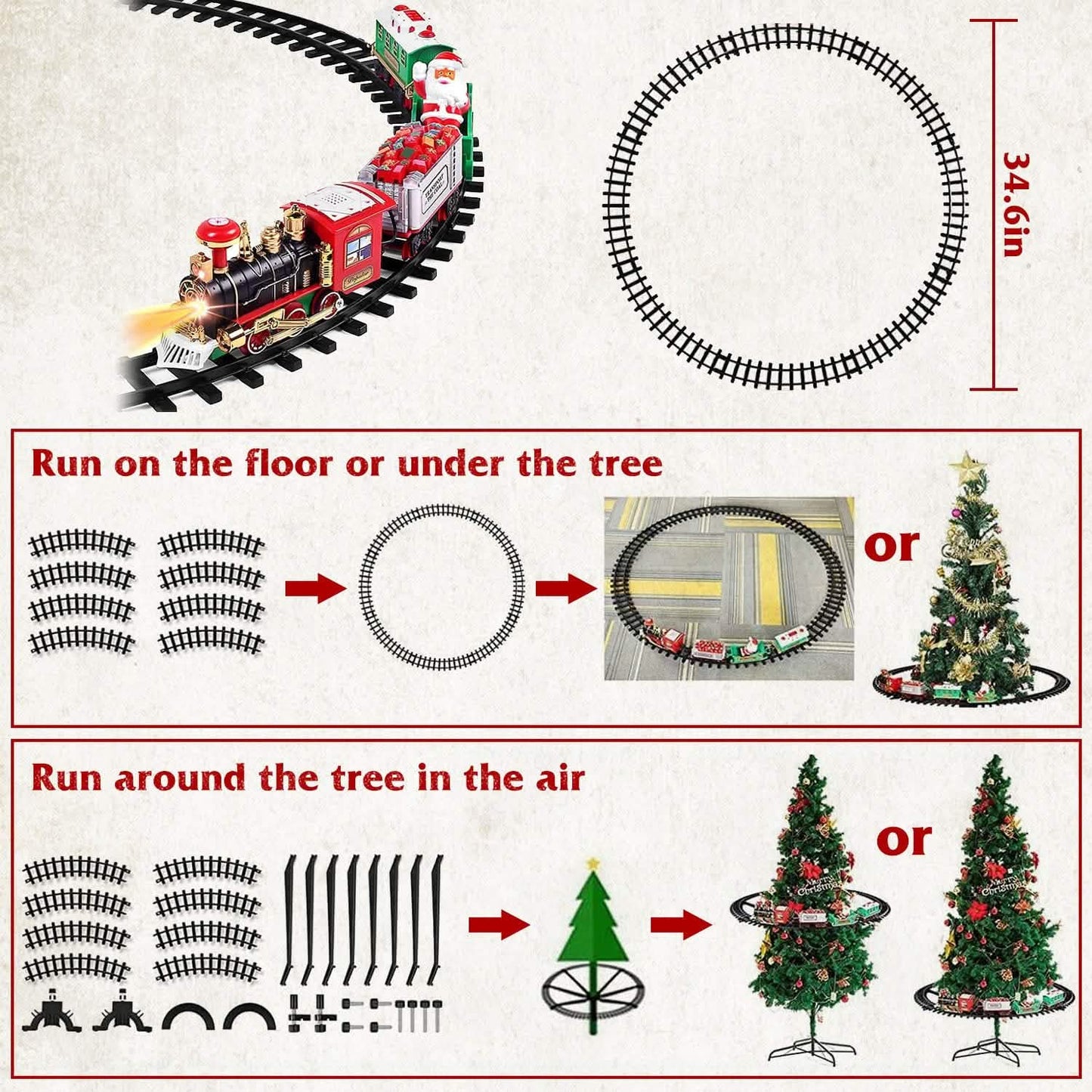 Electric Train Christmas Kid Toy Set DailySale