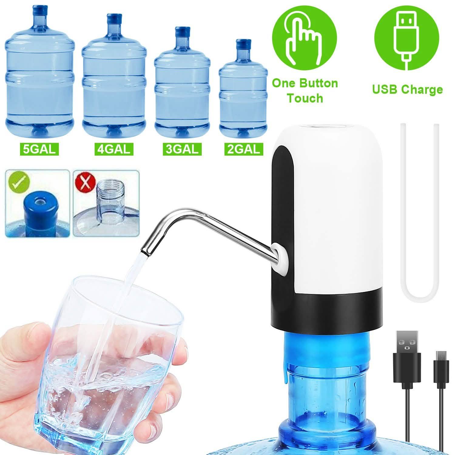 Electric Water Bottle Dispenser Rechargeable Automatic Drinking Water Bottle Pump DailySale