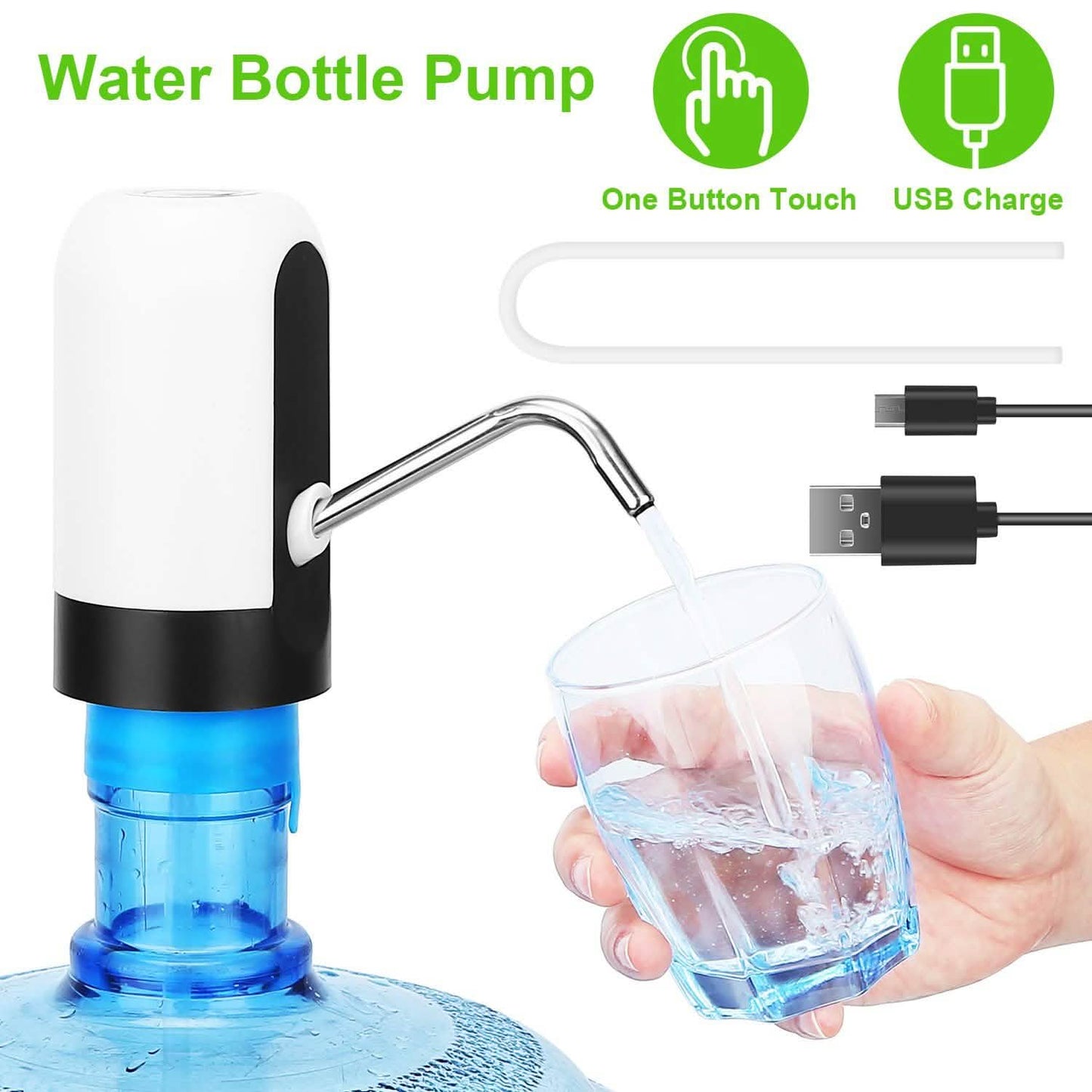 Electric Water Bottle Dispenser Rechargeable Automatic Drinking Water Bottle Pump DailySale