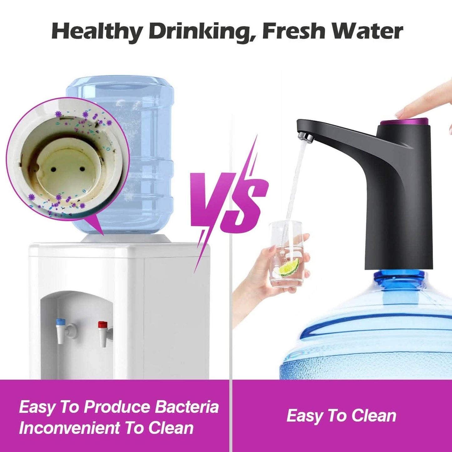 Electric Water Dispenser 40 Gallon USB Rechargeable DailySale