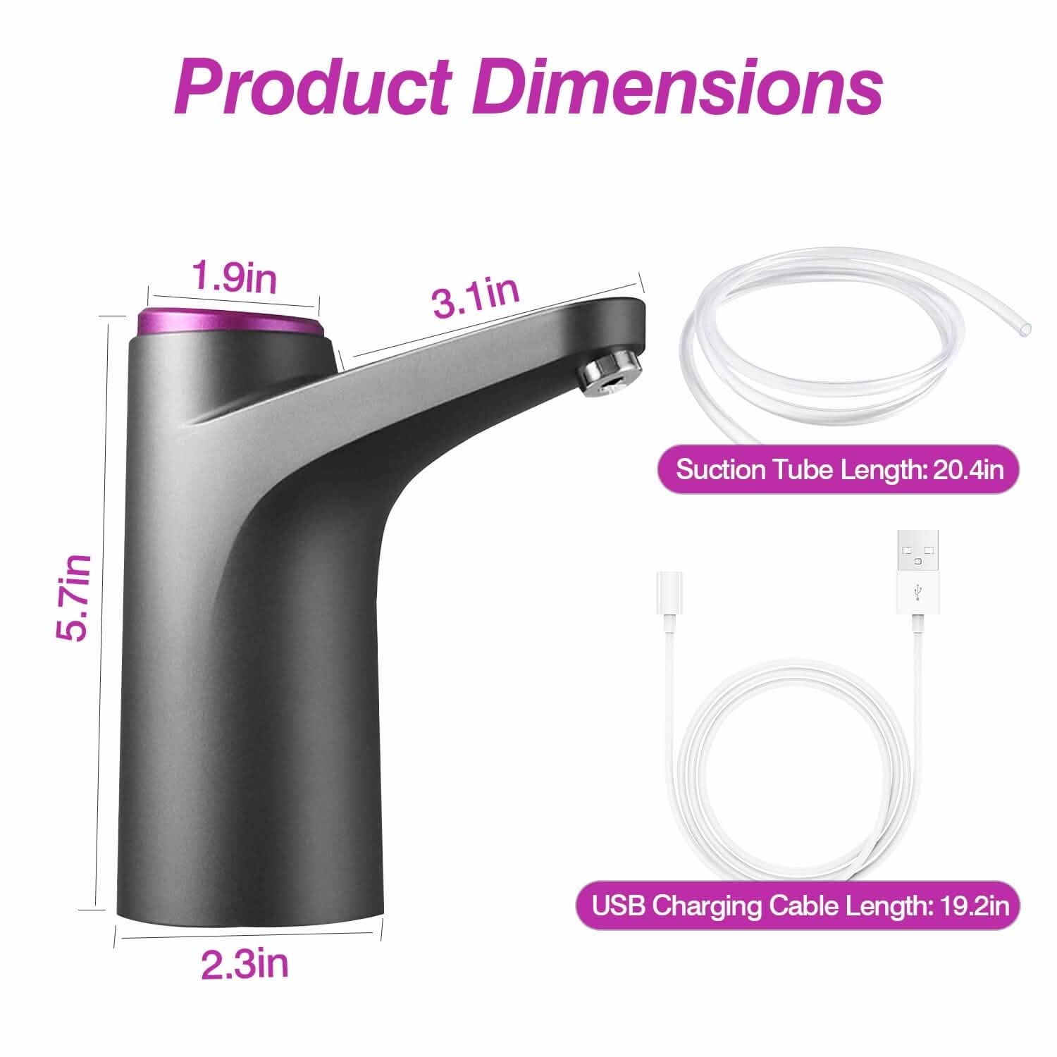Electric Water Dispenser 40 Gallon USB Rechargeable DailySale