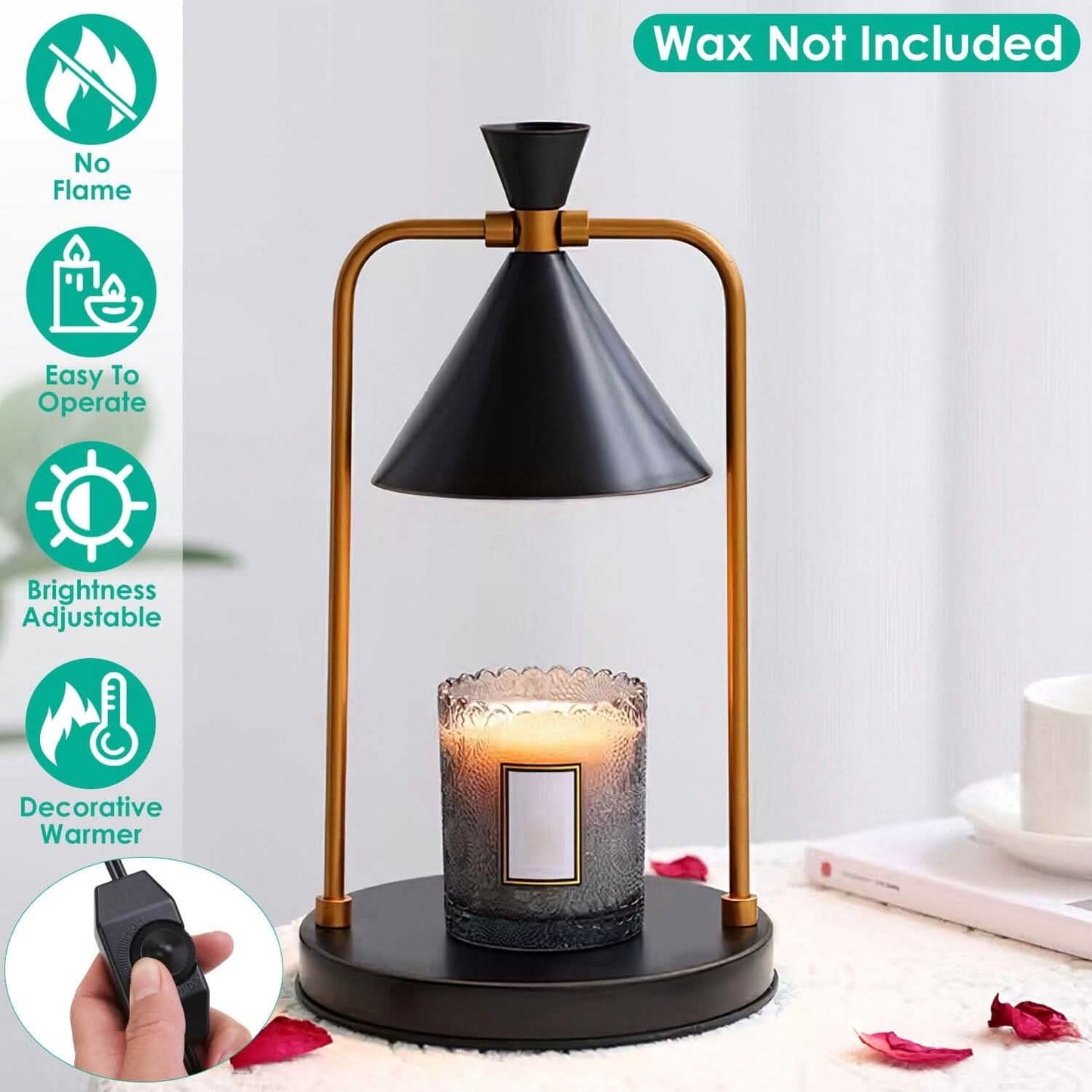 Electric Wax Melt Warmer Lamp Dimmable with 2 GU10 Bulbs DailySale