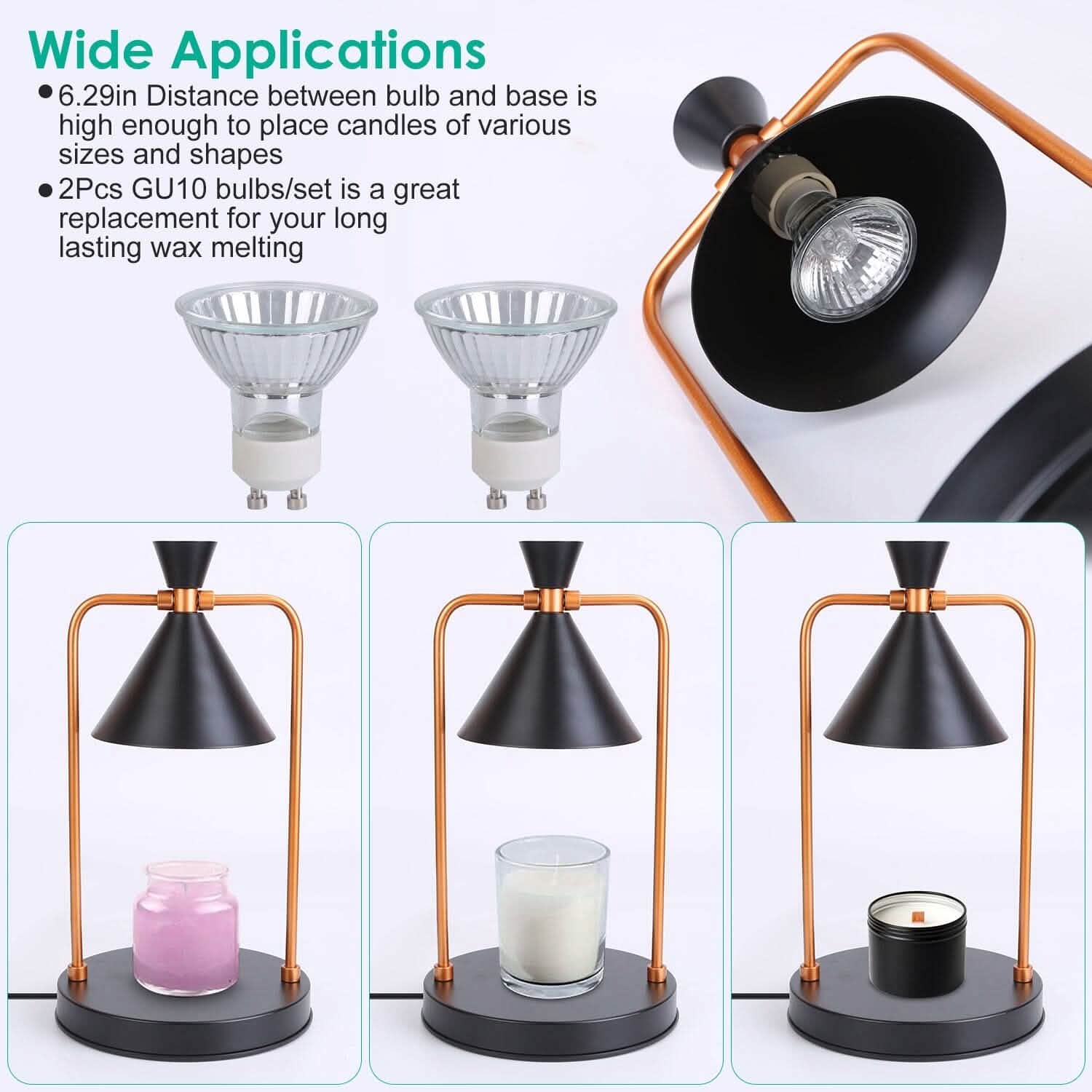 Electric Wax Melt Warmer Lamp Dimmable with 2 GU10 Bulbs DailySale