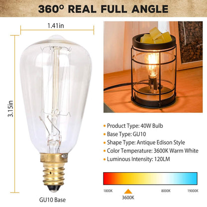 Electric Wax Melt Warmer Vintage Light Bulb DailySale
