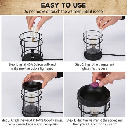 Electric Wax Melt Warmer Vintage Light Bulb DailySale