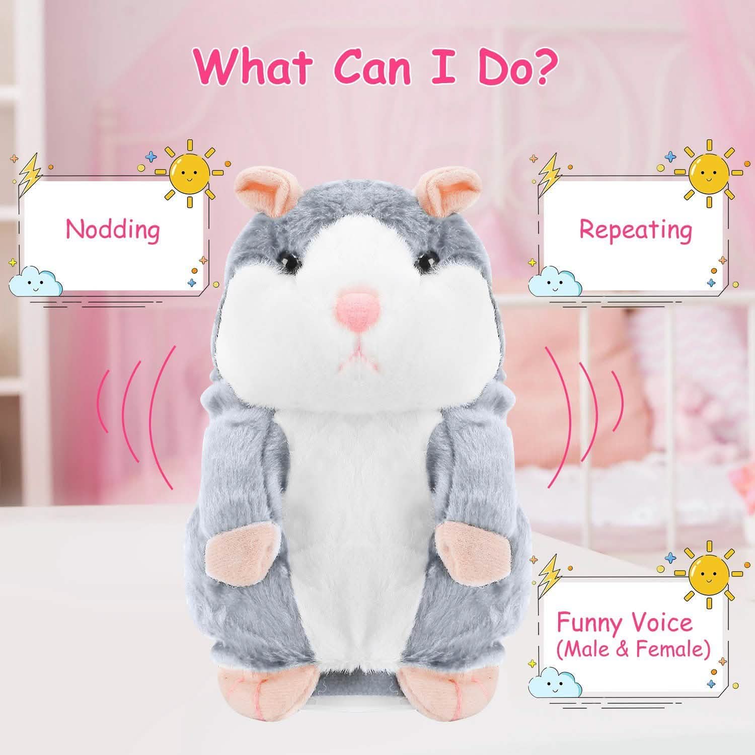 Electronic Talking Hamster Plush DailySale