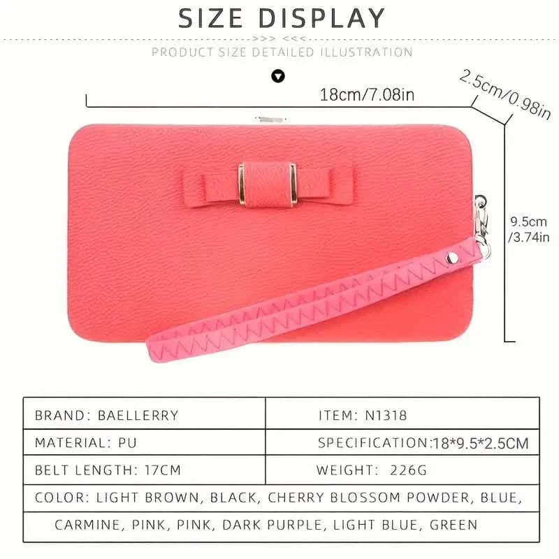 Elegant Bow Decor Phone Wallet DailySale