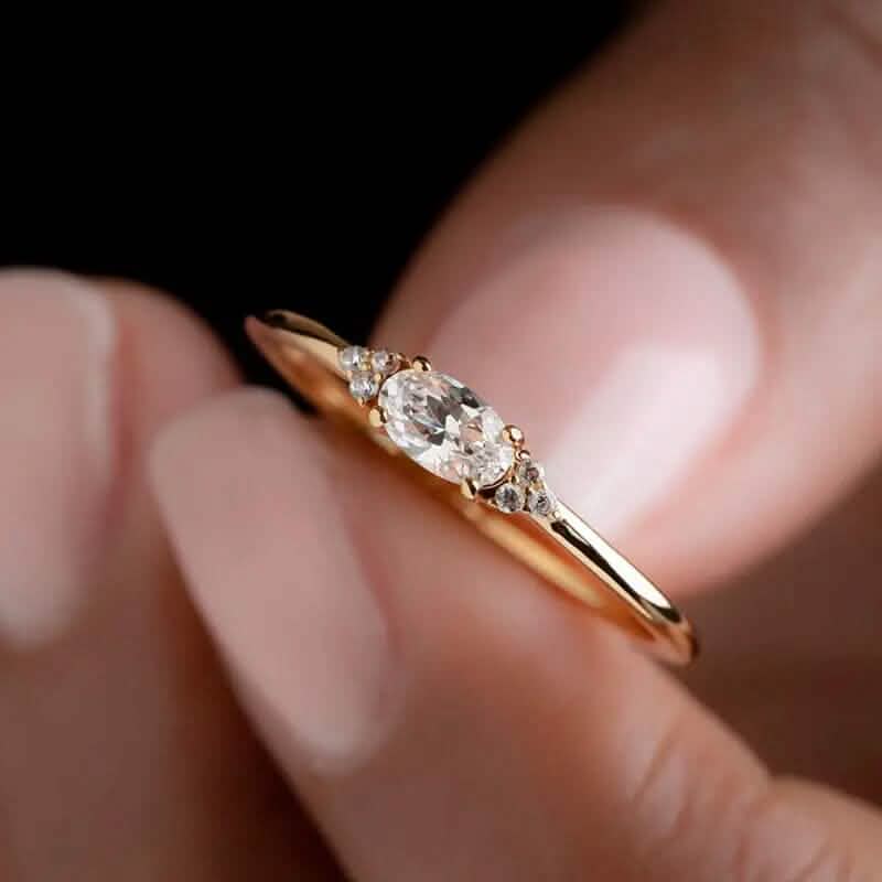 Elegant Gold-Plated Ring with Sparkling Zirconia DailySale