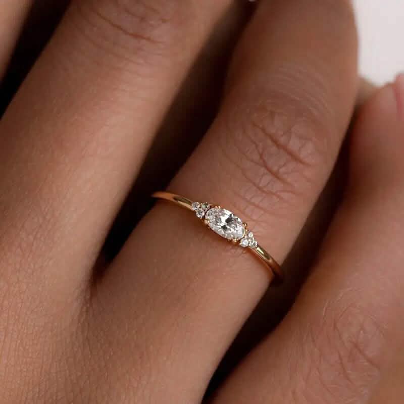 Elegant Gold-Plated Ring with Sparkling Zirconia DailySale