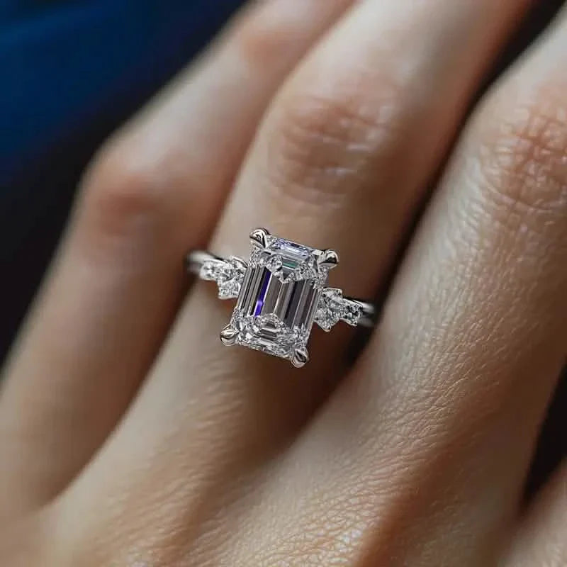 Elegant Princess Cut Cubic Zirconia Engagement Ring DailySale