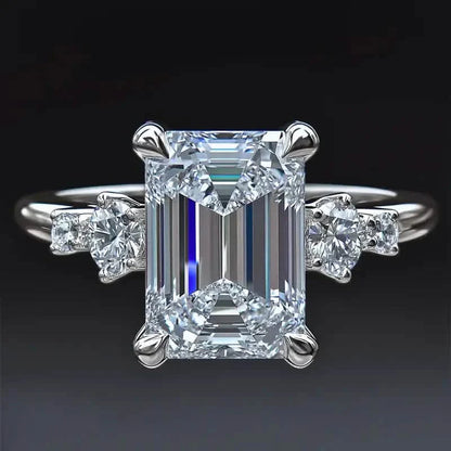 Elegant Princess Cut Cubic Zirconia Engagement Ring DailySale