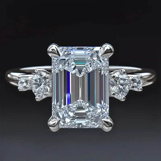 Elegant Princess Cut Cubic Zirconia Engagement Ring DailySale