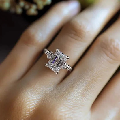 Elegant Princess Cut Cubic Zirconia Engagement Ring DailySale