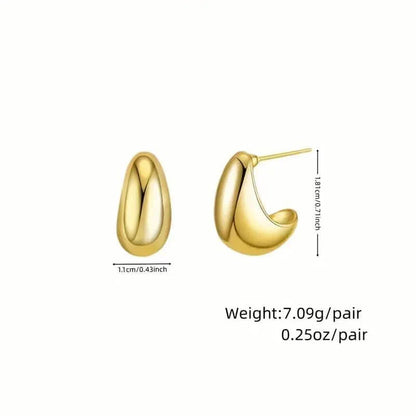Elegant Water Drop Hoop Earrings for Women DailySale