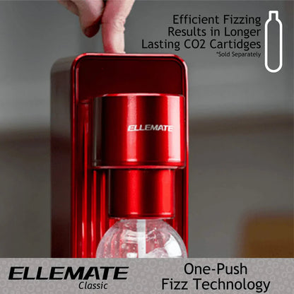 Ellemate Classic Carbonated Drink Maker, Seltzer Water with One-Push Fizz Technology, Cordless Carbonation for Bubbly Water DailySale
