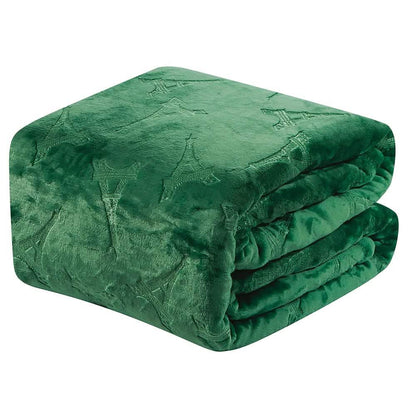 Embossed Premium Flannel Fleece Blanket - Eiffel Tower Design DailySale