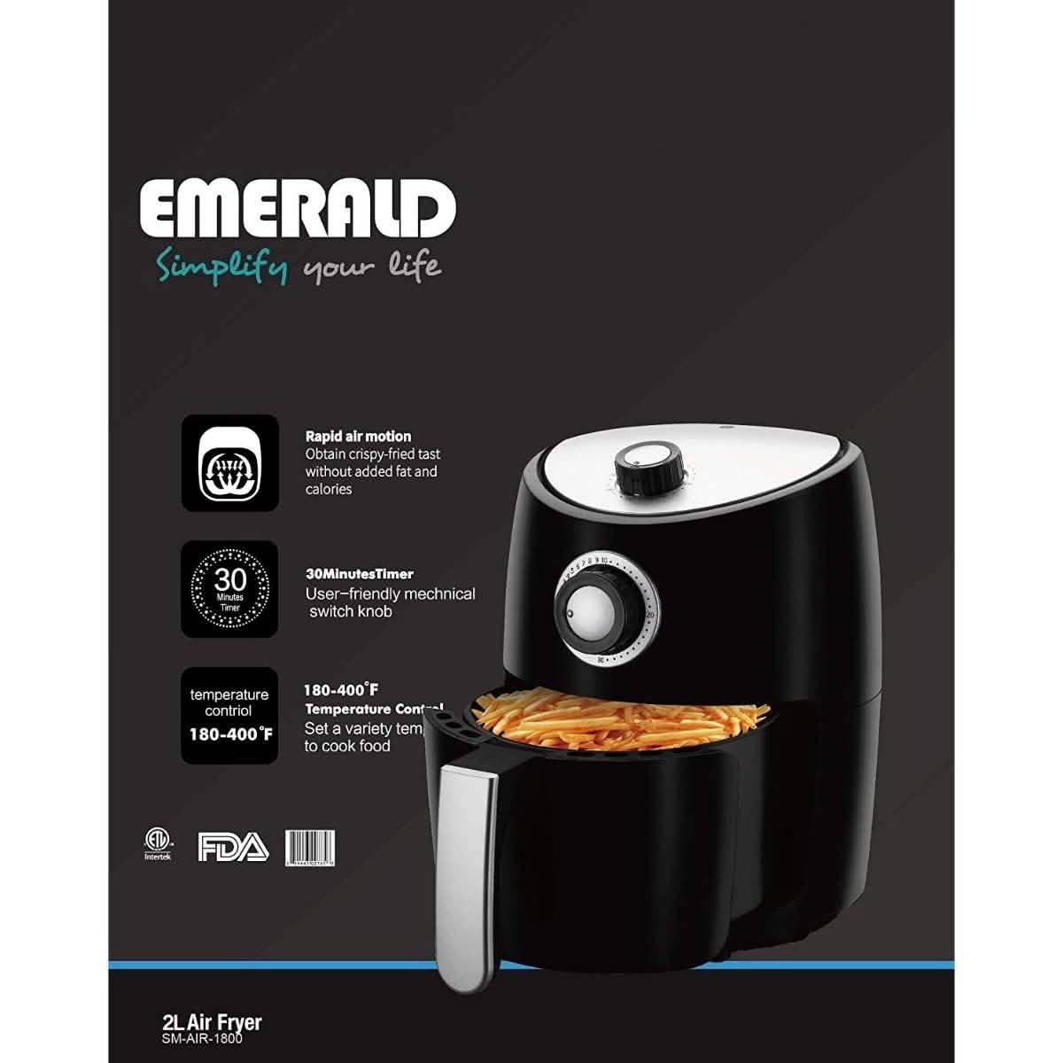 Emerald Compact 2 Liters Mini Air Fryer DailySale