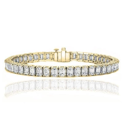 Emerald Cut Tennis Bracelet Made with Swarovski Elements DailySale