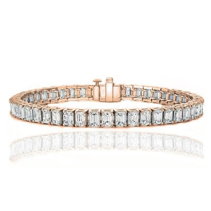 Emerald Cut Tennis Bracelet Made with Swarovski Elements DailySale
